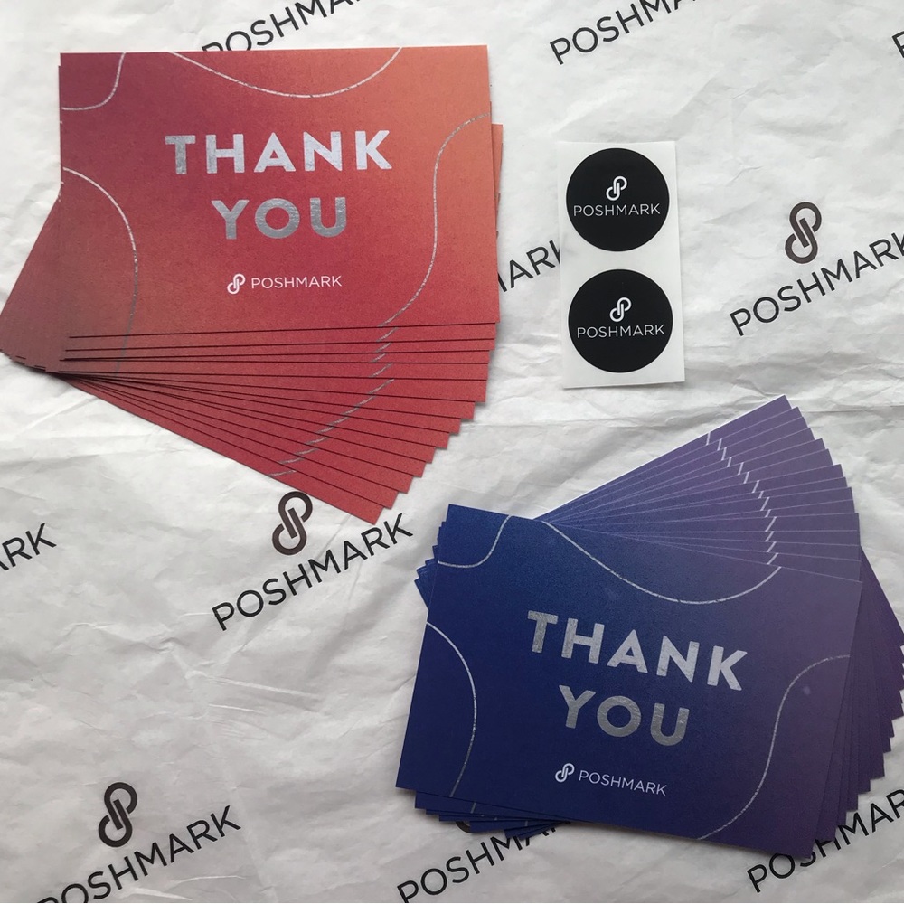 Poshmark Thank You Cards & Stickers bundle 🆕